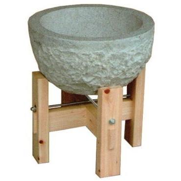 石臼(いしうす)・木製台セット(約3升用)/お餅つき道具(用品) [送料