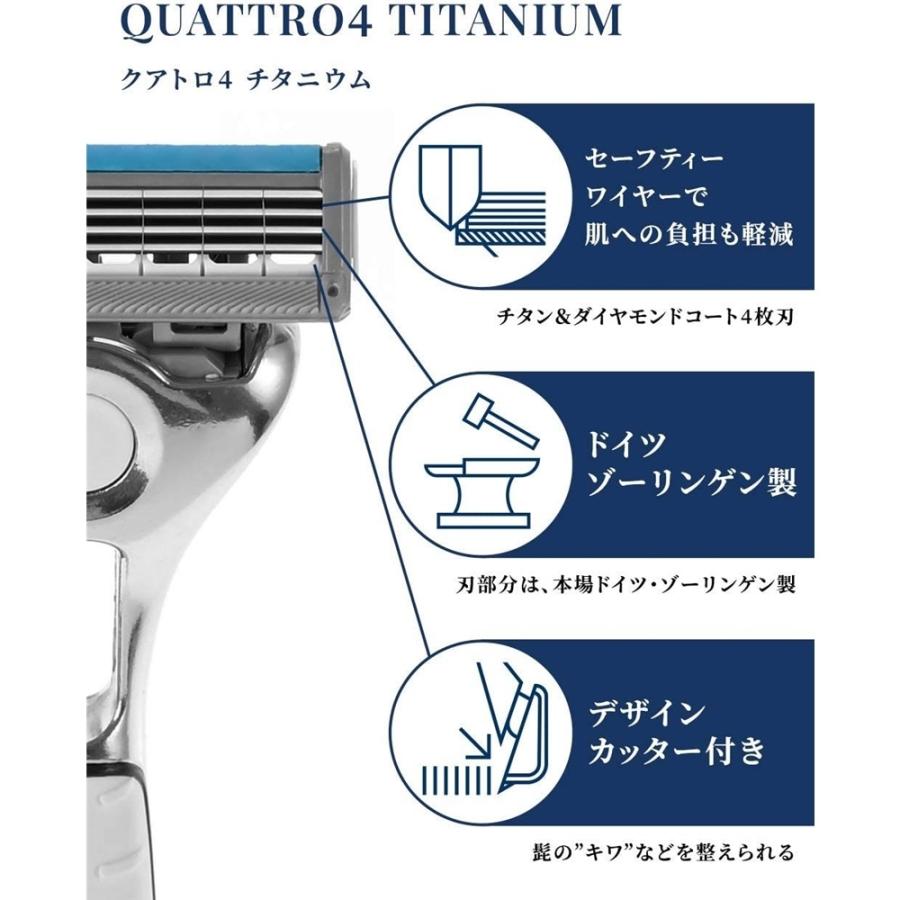 schick（シック） クアトロ4 チタニウム 替刃 4枚刃 セーフティ