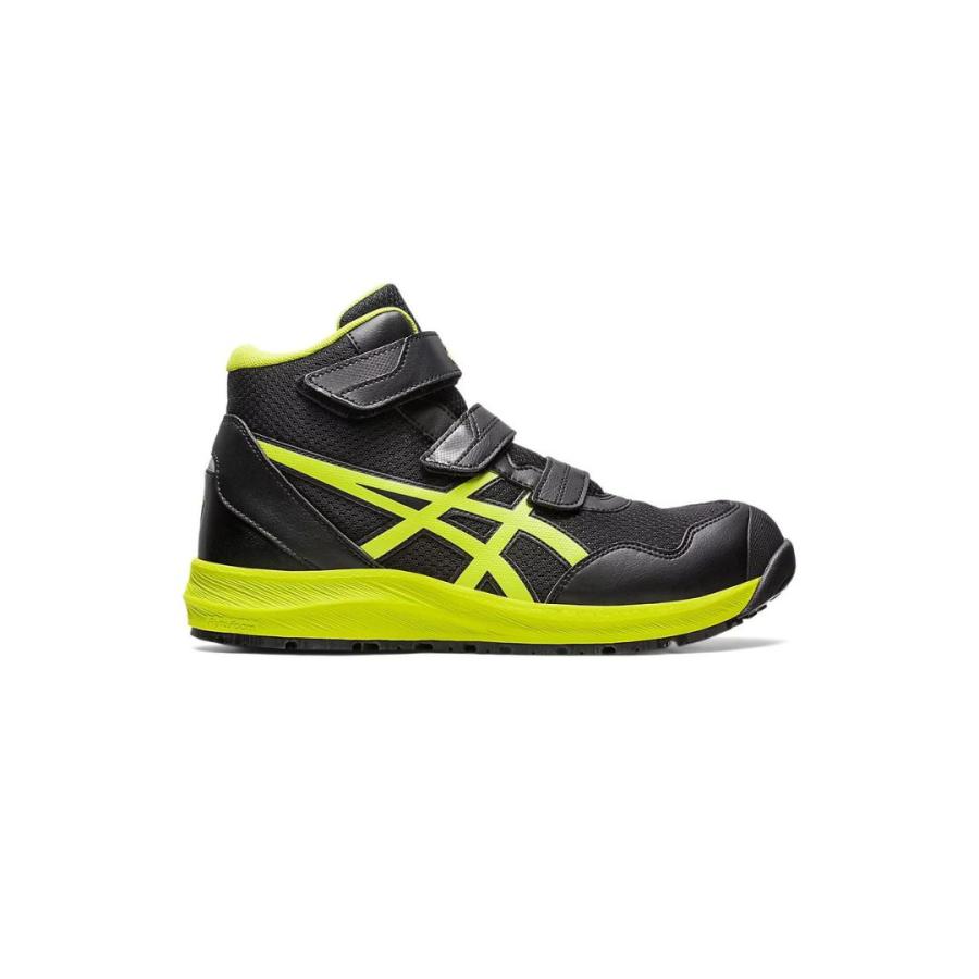 ウィンジョブ ASICS CP216 001 ブラック×ネオンライム アシックス