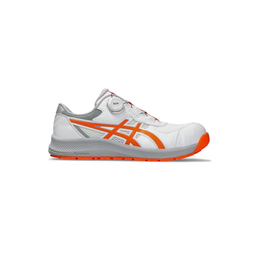 ウィンジョブ ASICS CP219 100 ホワイト×ショッキングオレンジ BOA