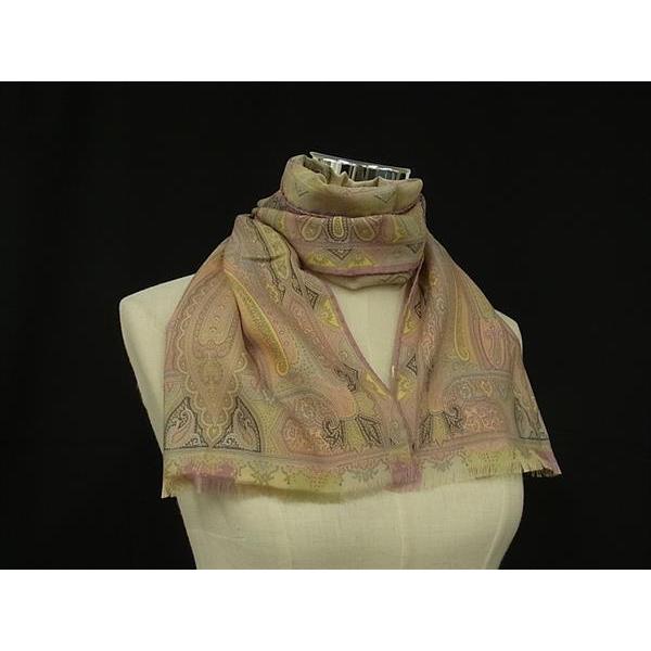 □新品□未使用□ ETRO エトロ ペイズリー柄 ウール×シルク ストール