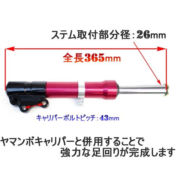 復刻！高品質 ノーマルサイズフロントフォーク黒 赤 アクシス90 3VR BW
