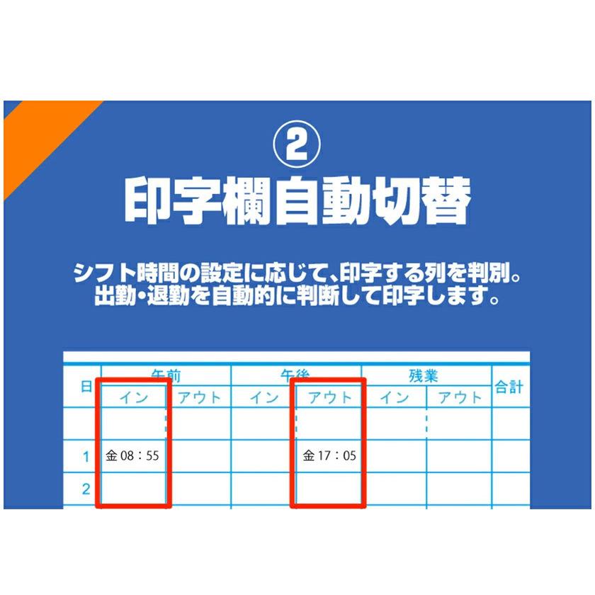 タイムレコーダーの革命 タイムカード レコーダー 締め日設定不要 本体