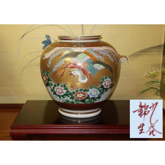 九谷焼 花瓶 陶器 本金鳳凰 錦生作 : ZAZU&CO. - 通販 - Yahoo