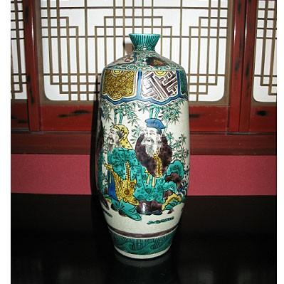 九谷焼 ミニチュアフラワーベース 四点 骨董品 古手 時代物