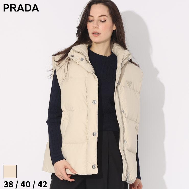 PRADA（プラダ） ダウンベスト レディース ダウン ジレ ロゴ プレート