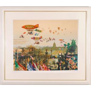 ヒロ・ヤマガタ 絵画 「水前寺公園」 熊本 風景画 ナイーフアート