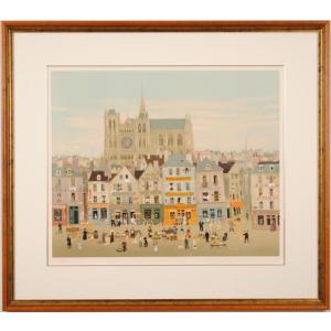 ヒロ・ヤマガタ 絵画 ナイーフアート インテリア シルクスクリーン