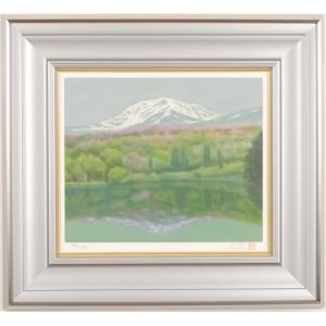 馬 絵画 リトグラフ 版画 ポール・ギヤマン 「5頭の馬」 額付き