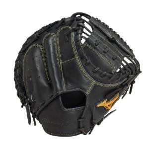 ミズノ キャッチャーミット 軟式用 黒 ブラック/右投げのみ】MIZUNO