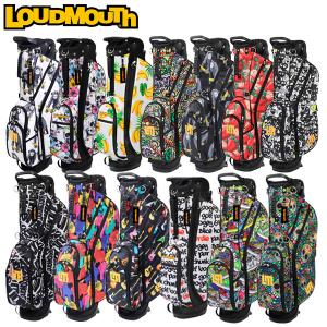 LoudMouth ゴルフバッグ ハウンドトゥース柄 ネームプレート付き