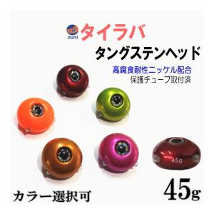 タングステン (60g) タイラバ ヘッド 鯛ラバ シンカー 保護チューブ付