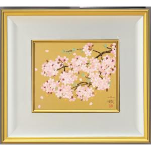 中島千波 「 秋明菊 」 花の瞬間(とき)より オリジナル 木版画 絵画