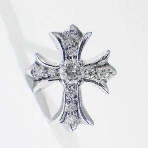 CHROME HEARTS（クロムハーツ） NO2 CHプラス スタッドピアス パヴェ
