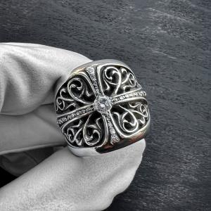 CHROME HEARTS（クロムハーツ） タイニーE CHプラスリング 純正ブルー