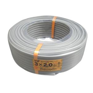 愛知電線 VVFケーブル 3芯 1.6mm 20m 青 VVF3×1.6-20M-L : 電材堂
