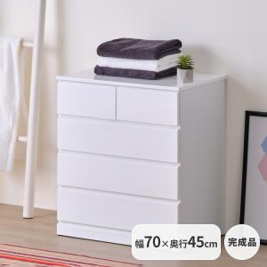 一生紀（ISSEIKI） チェスト タンス ローチェスト 4段 ホワイト 幅60