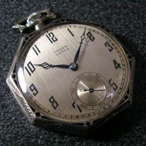 LONGINES（ロンジン） LONGINES銀ハンターケース 鍵巻きアンティーク
