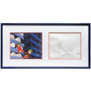 TDL ミッキー&ドナルド フィッシング 釣り 鏡 ミラー アート フレーム