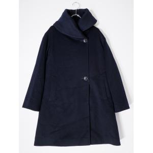 23区（ニジュウサンク） ハイネックロングコート 無地 フライフロント