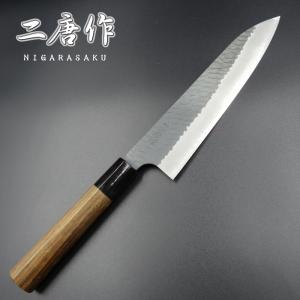 仙助 牛刀 包丁 SKD11 ダイス鋼 ダマスカス 73層 口金付黒合板柄