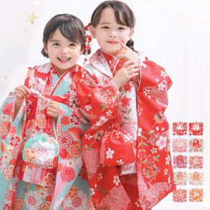 七五三 着物 3歳 女の子 ひよこ商店 kids ベレー帽つき被布フルセット