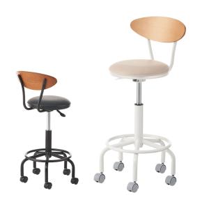 藤沢工業 メディカルチェア ワークスツール TO-RC-700L 背もたれ付 足