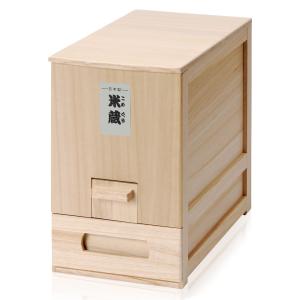 5kgタイプ】桐職人 竹本力雄作 総桐米びつ 細型 防湿 防虫 ライス
