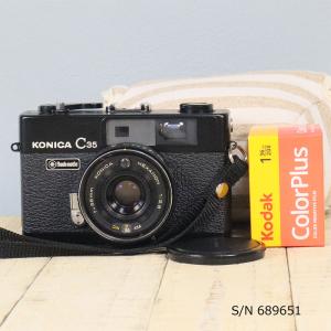 中古】【保証付 】 コニカ KONICA C35 EF S/N 1613036（ケース