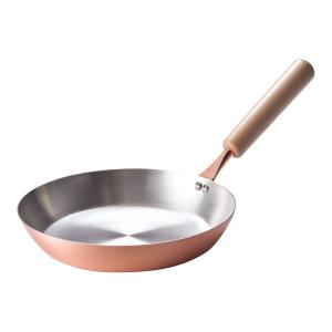 銅製 フライパン 24cm 内面メッキ無板厚約2mm 業務用仕様 日本