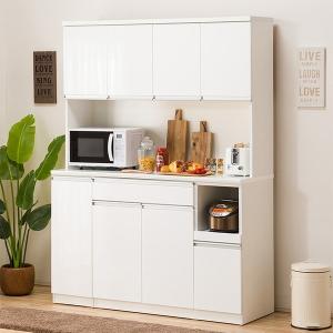 ニトリ（NITORI） 幅150cm 食器棚(レジューム 150TF-H WH/150QH-R WH