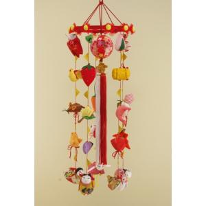 さげもん型つるし雛 (中) 35細工さげ二連毬つるし飾り 雛人形さげ飾り