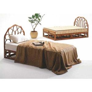 アジアン家具 籐(ラタン)シングルベッド、フレームのみ アジアン