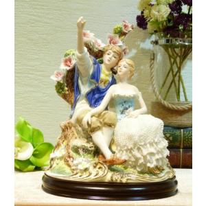 陶器 置物 西洋陶器 北欧磁器 陶器製人形 お姫様 陶器人形 陶器置物