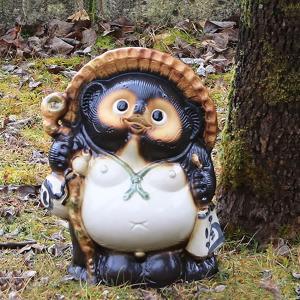 信楽焼 ハローキティ狸(小) たぬき タヌキ 開運 縁起物 可愛い 陶器