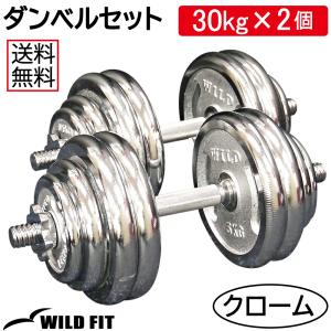WILD FIT（ワイルドフィット） ダンベルセット 20kg クローム / 筋トレ
