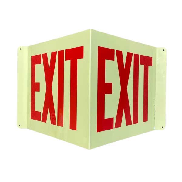 EXIT 看板 出口 蓄光サイン 非常サイン セキュリティサイン アメリカン