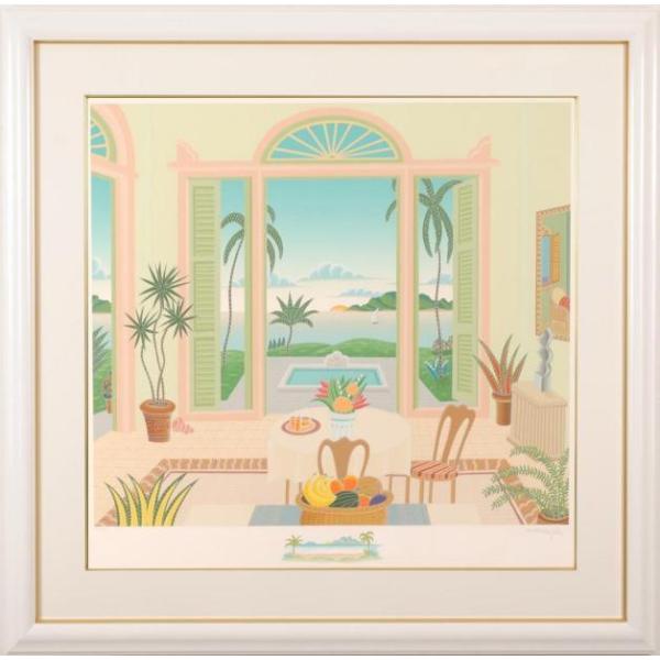 海 絵画 リゾート シルクスクリーン 版画 トーマス・マックナイト