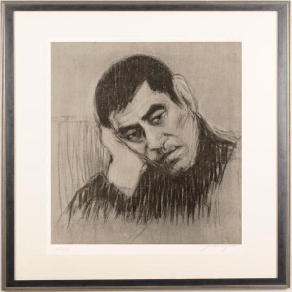 福山小夜 セーター 高倉健 絵画 銅版画 エッチング インテリア