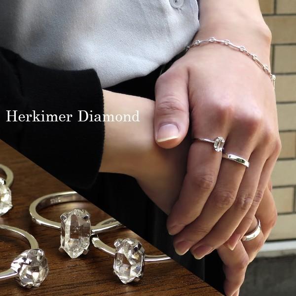 ハーキマーダイヤモンド リング 鉱石 鉱物 1.0ct 指輪 レディース