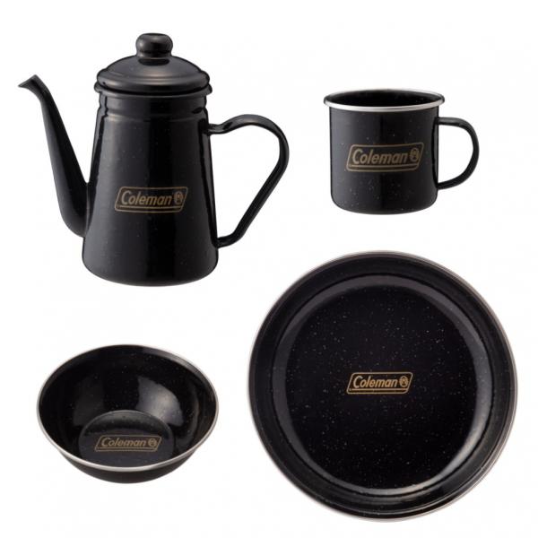 Coleman（コールマン） エナメル ブラック テーブルウェアセット