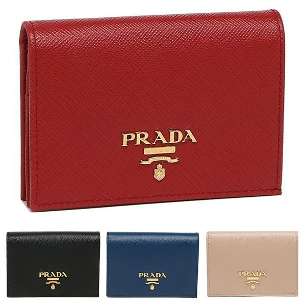 PRADA（プラダ） 二つ折り財布 サフィアーノ ミニ財布 レディース