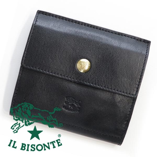 IL BISONTE（イルビゾンテ） 財布 二つ折り ダブルボタン レザー 本革