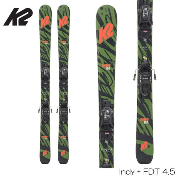 K2 スキー板 キッズ ジュニア ケーツー K2 INDY + 4.5 FDT 金具付