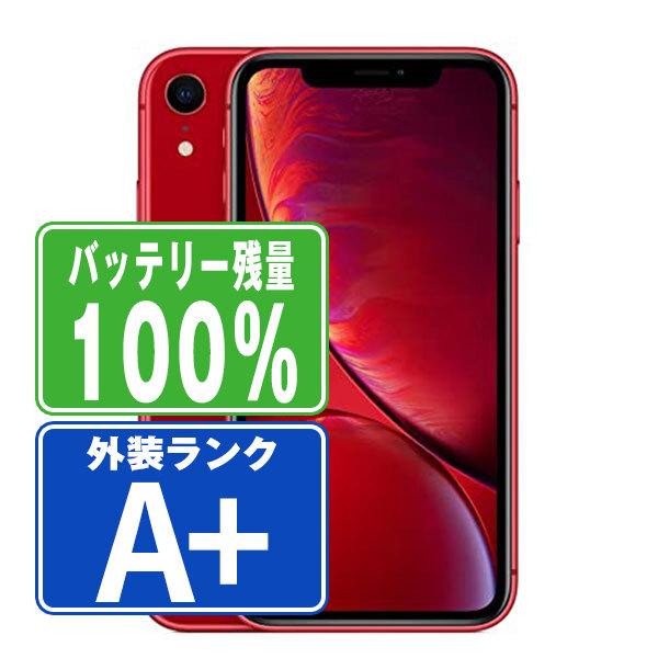 iPhone XR バッテリー100% iPhoneXR 64GB RED SIMフリー 中古 本体