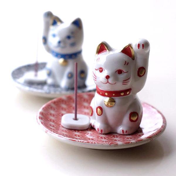 お香立て 香炉 陶磁器 おしゃれ ネコ ねこ かわいい 日本製 瀬戸焼