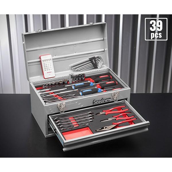 SEEDNEW シーズニュー 9.5sq. ツールセット 39点（シルバー） S