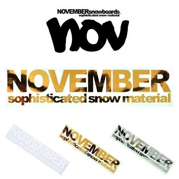 NOVEMBER（ノベンバー） ステッカー スノー ボード CUTTING LOGO