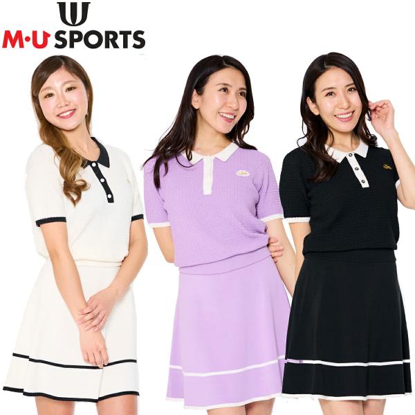 MUスポーツ ミエコ ウエサコ 半袖ニットワンピ オーガニックコットン