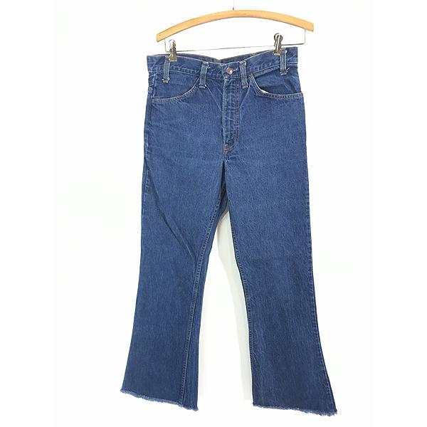 古着 70s Levi's 646 濃紺 ブルー デニム ベルボトム パンツ ジーンズ